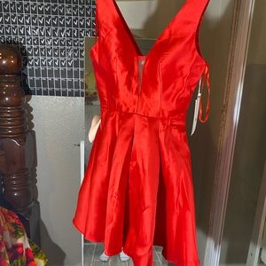 Red formal dress